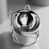 304 Stainless Steel Cat Bowl Double-layer Oblique Mouth Pet Feeding Bowl Shock-resistant Protect Cervical Cat Food Bowl