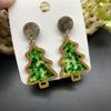 Creative Acrylic Christmas Tree Dangle Earrings - Festive Ornaments