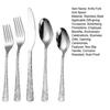 Messer Gabel Löffel Set Edelstahl Besteck Rutschfester Bequemer Griff Steakmesser Dessertlöffel Teegabel für Westliches Essen Spülmaschinenfest