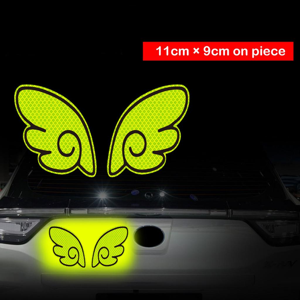 New Creative Waterproof Glasses Devil Horn Motorcycle Helmet Decal Night Warning Sign Reflective Sticker Exterior