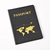 Thickened PU Leather Map-Stamped Luggage Tag & Passport Holder Set