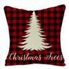 Christmas Cushion Cover Xmas Decorative Farmhouse Buffalo Check Pillowcase Holiday Party Decor Pillow Cover for Living Room Seat