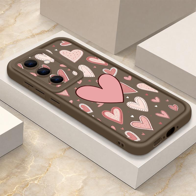 Candy Color Love Hearts Case For Samsung S26 S25 Ultra S24 S23 S22 Plus S21 FE A54 A15 A35 A55 A16 A36 A56 A17 A27 A37 A57 Shockproof Bumper Cover