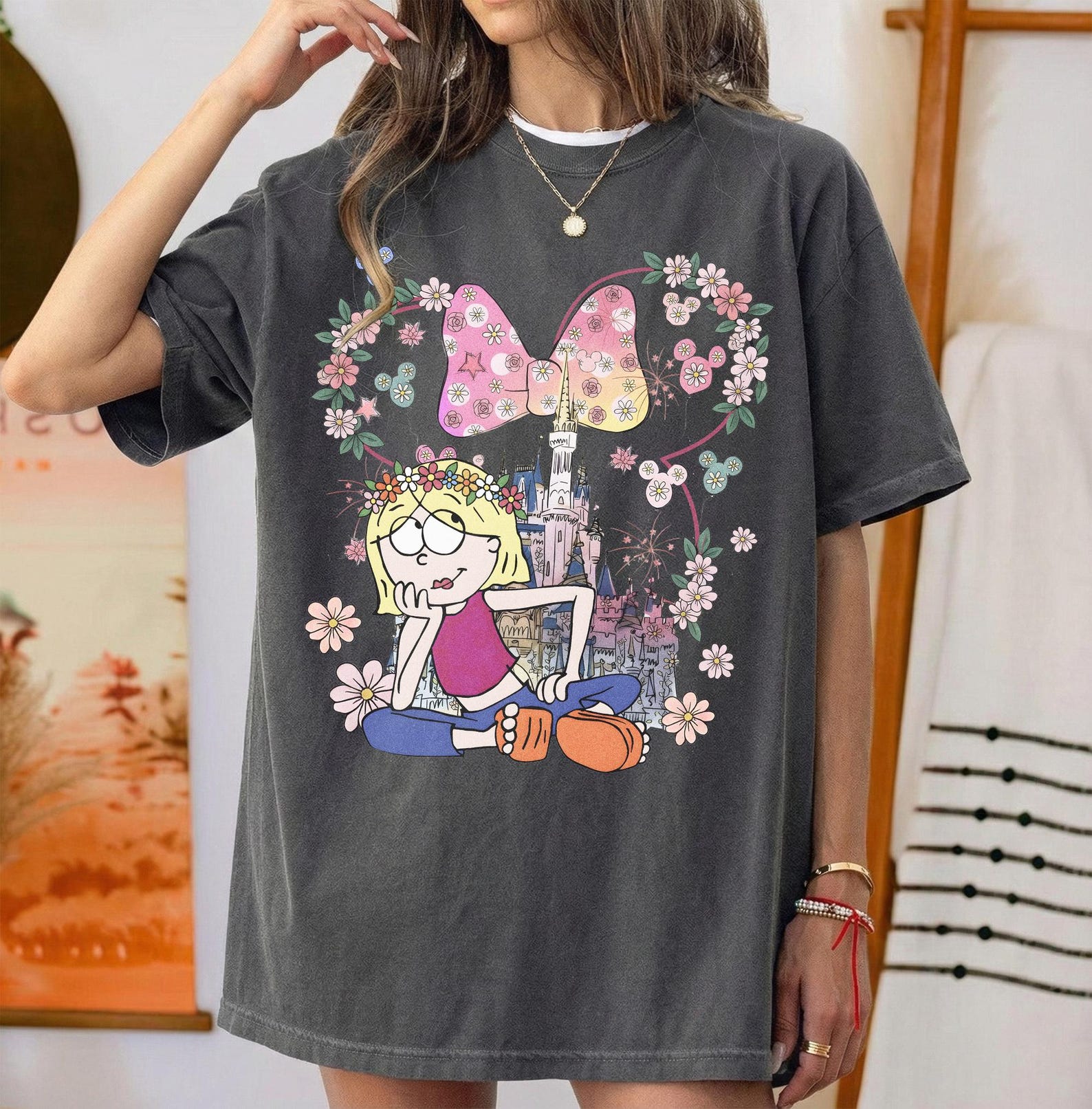 Lizzie McGuire What Dreams Are Made Of Castle Floral Shirt S