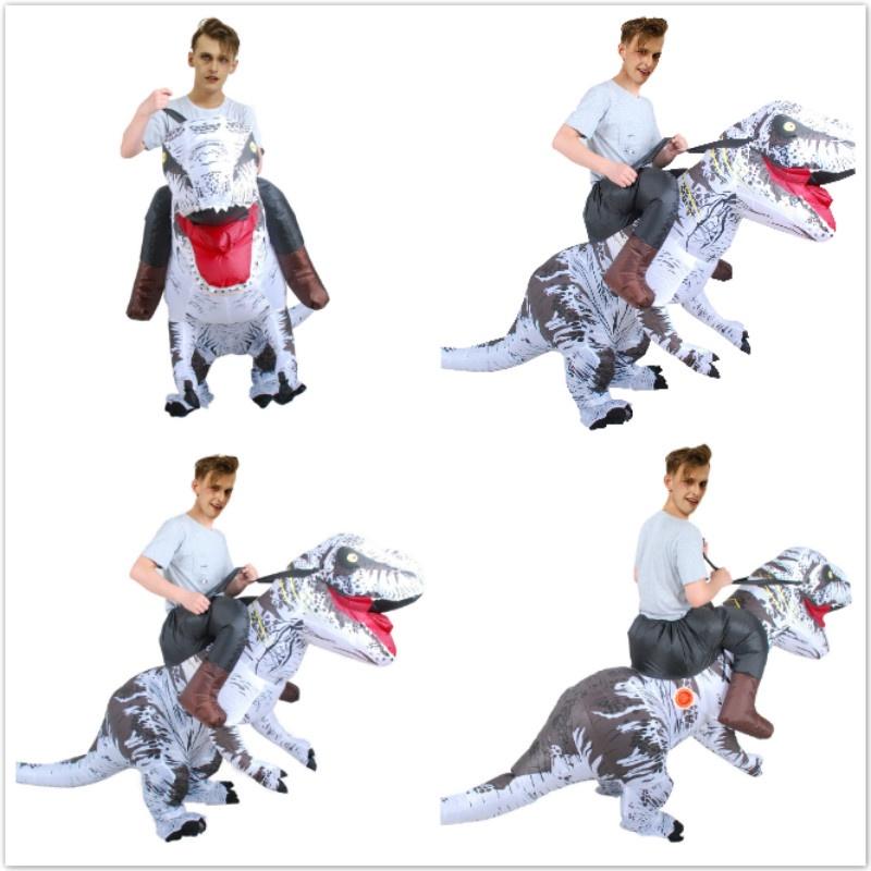 T Dinosaur Inflatable Rex Rideon Costume Blowup Cosplay Fancy Adults Dress