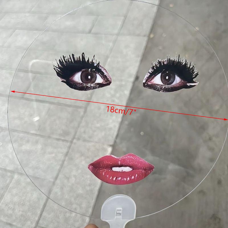 Hand Fans Round Graffiti Performance Blank Diy Handicrafts Supplies Transparent Pvc Painting Fans Performance Fan