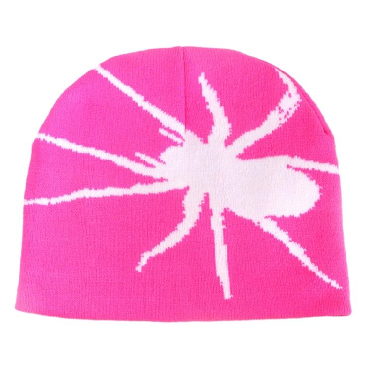 Halloween Jacquard Spiders Hat Knit Windproof Hat for Adult Winter Cycling Ski