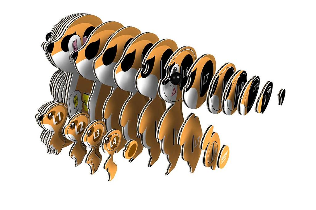 EUGY Meerkat Paper Puzzle - A Fun Educational Toy for Elementary School Boys and Girls, As Well As Adults, Making It a Great Gift.