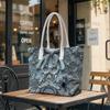 Gothic Spider Pattern Tote Bag Stylish Daily Use Shoulder Bag for Shopping Travel