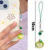Red Green Apple Handmade Pendant Phone Chain Bead Hanging Ornament Camera Chain Cute Ins Girl Heart Key Chain Accessories