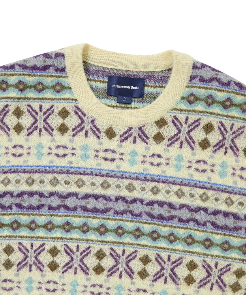 THISISNEVERTHAT Fair Isle Knit Sweater Lemon