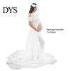 Pregnant Women Dress Solid Color Front Slit Leisure Wear Off Shoulder Floor-Length Princess Photo Props
