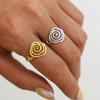 Trendige Muschel Edelstahlringe Für Damen Mode Charme Finger Schmuck Zubehör Echt 18K Gold PVD Beschichtet Für Sie 2026