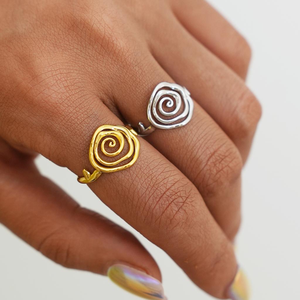 Trendige Muschel Edelstahlringe Für Damen Mode Charme Finger Schmuck Zubehör Echt 18K Gold PVD Beschichtet Für Sie 2026