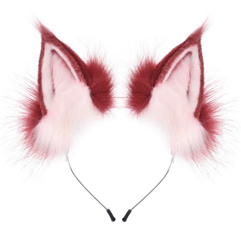 Halloween Cosplay Cat Ears Fox Plush Headwear Party Costume