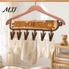 Dorm Room Clothing Hanger Fabric with Clips, Foldable Portable Laundry Drying Rack, Cute Cartoon Pattern Compact Hanging Organizer for Dormitory