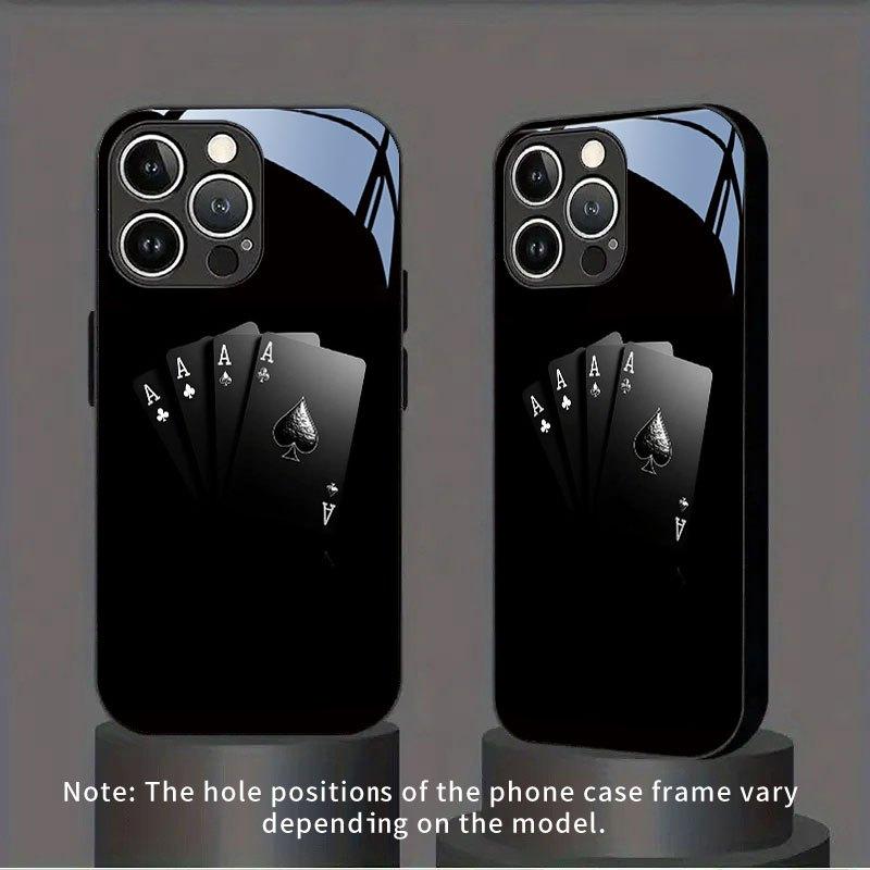 Vier Asse Poker Druck Für iPhone 17 Hülle Mode Handyhüllen Glas Handyhülle für iPhone 17 16 15 14 13 12 11pm Pro Plus