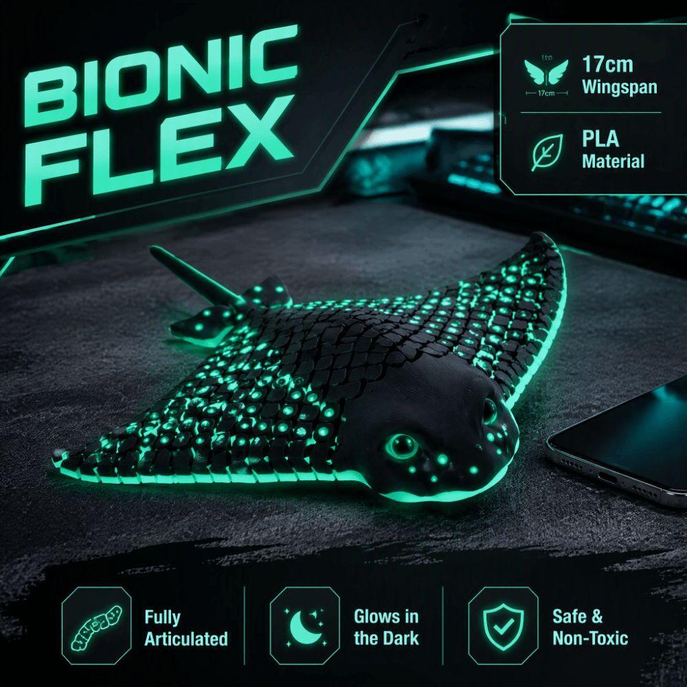 Bionic Luminous Stingray Toy Luminous Realistic Stingray Figurine Room Ornament