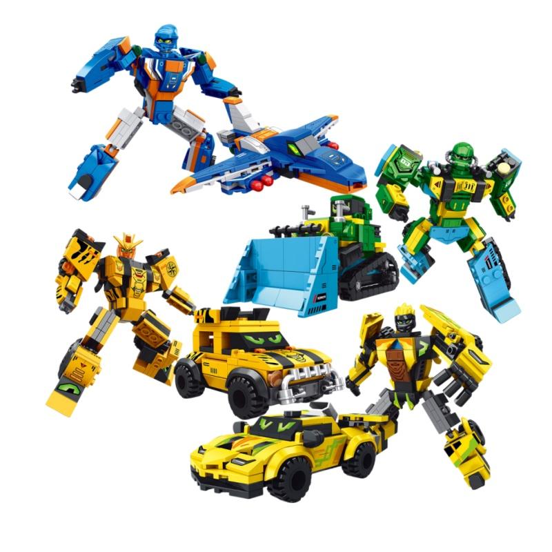 Neues Mech-Transformations-Bausatz-Set Captain Op Feuerwehrwagen Actionfiguren Kombinierbar für Kampfmodus Spielzeug Geschenke