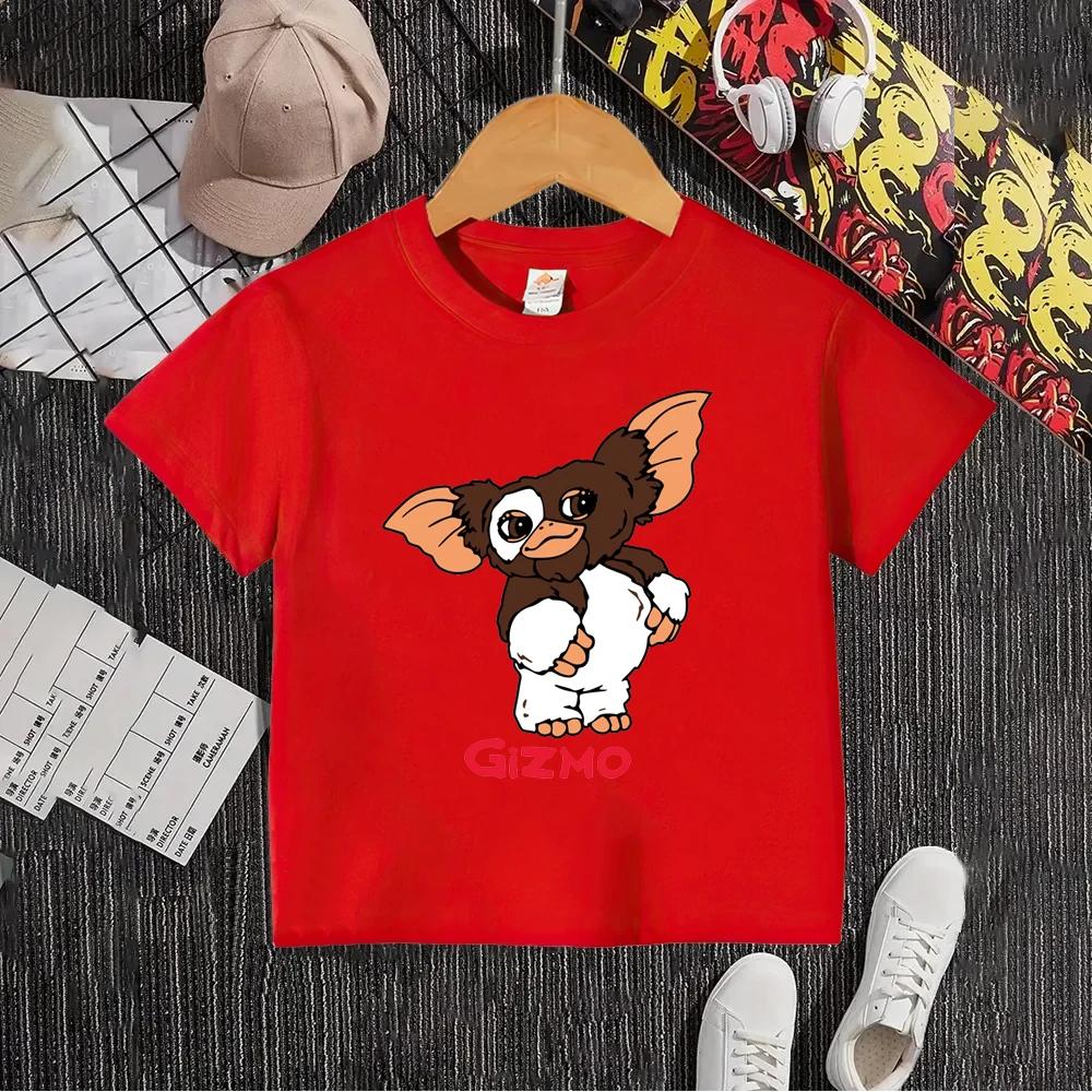 Gremlins Gizmo Children T-shirt Summer Short Sleeve Boy Girl Kids Tee Shirts Cartoon Anime Children's Clothes Top Birthday Gift