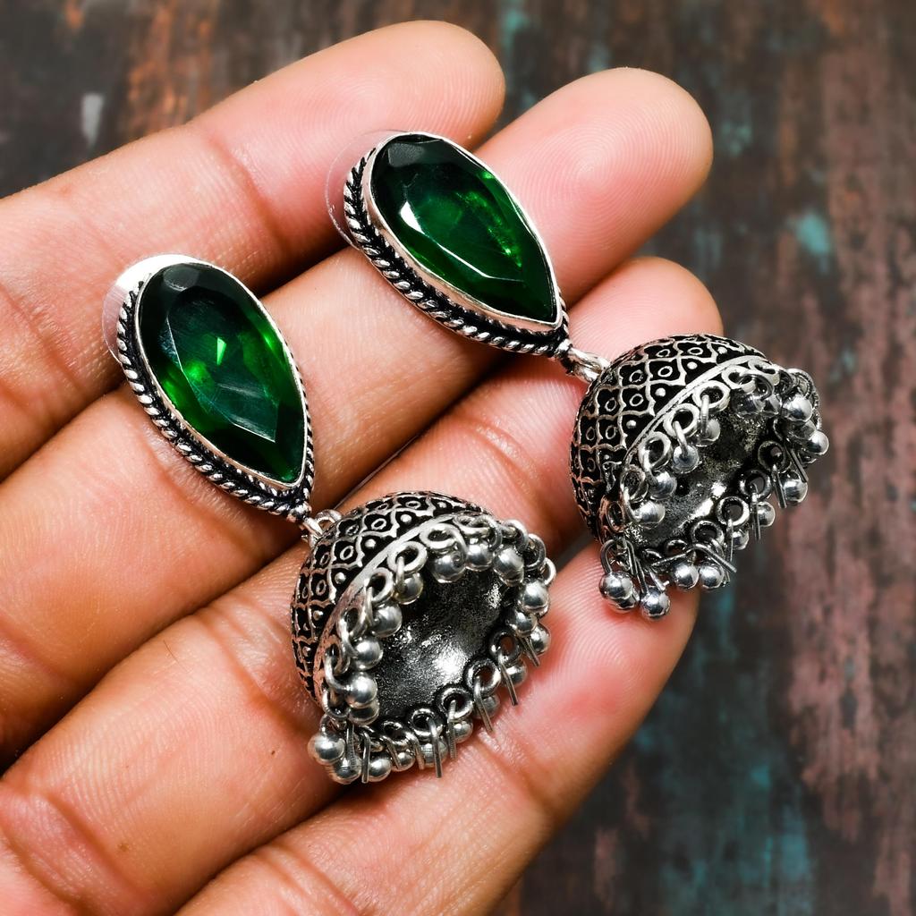 Peridot, Gemstone 925 Sterling Silver Handmade Wonderful Jewelry Earring