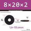 Thickened Black Flat Washer: Enhanced Round Metal Spacer for Home Use