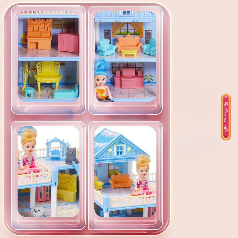 Diy Doll House Children Dream Princess Big Castle Villa Birthday Gift Play House Toys