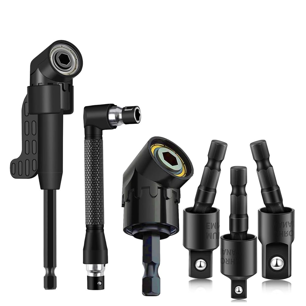 

6-Piece Right Angle Drill Bit Accessory Set 105 Degree Batch Corner Screwdriver Corner 1x6-piece combination set чорний