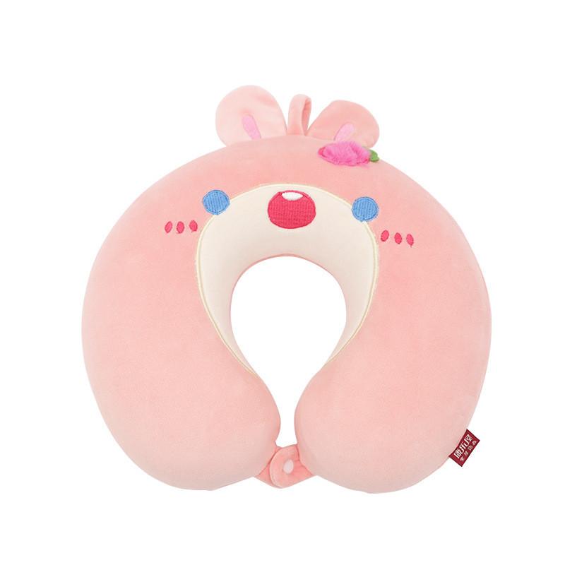 Cuscino da Viaggio a Forma di U in Memory Foam con Animali dei Cartoni Animati per Comfort in Viaggio e in Ufficio