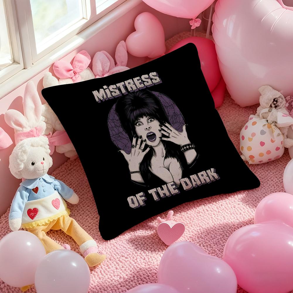 E-ElviraS Mistress of the Dark Cushion Cover Pattern Printed Pillowcase for Living Room Sofa Cushion Cover & Bedroom Decor
