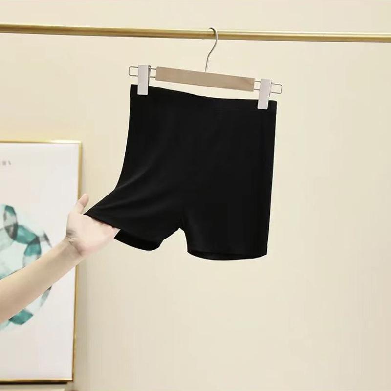 High Waist Modal Solid Color Women's Three-Quarter Leggings - No Roll Hem, Thin, Large Size, Anti-Exposure Safety Shorts