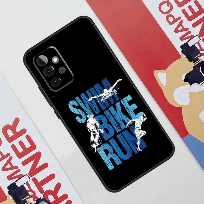 Triathlon Tri Life Swim Bike Run Phone Case For Samsung Galaxy A53 A33 A23 A13 A52 A32 A22 A12 A51 A71 A14 A24 A34 A54 A21S