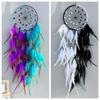 1pc Minimalist Dual Color Handmade Iron Wall Decoration with Artificial Feathers Boho Style Home Decor Pendant