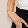Bracelet - PERLINEA - Genuine Freshwater Cultured Pearl 5-6 Mm - High Resistance Elastic - Gold