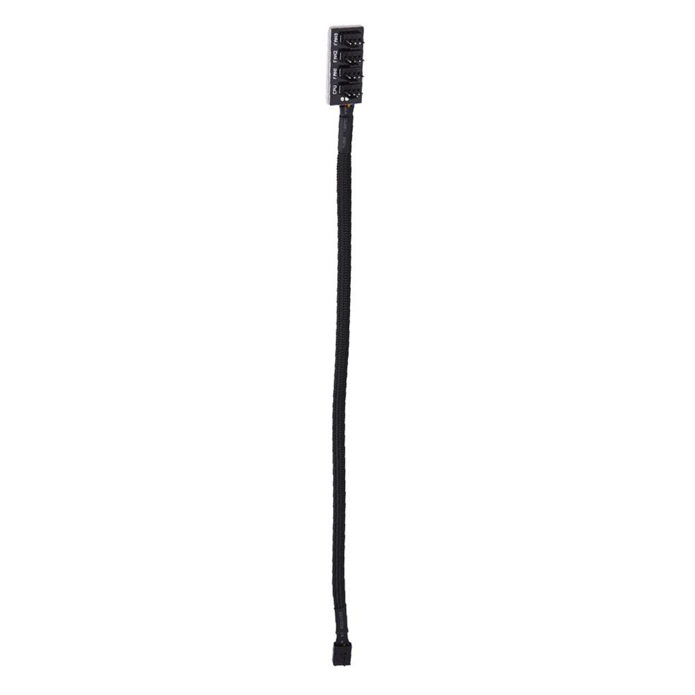 4-Pin Connector PWM Fan Hub Black Power Splitter Connector Fan Splitter Cable  PC Case Internal