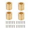4 Pcs Brass Wheel Hex Hub Adapter RC Car Crawler Widen Adapter for 110 RC Crawler 1.9 2.2in VP