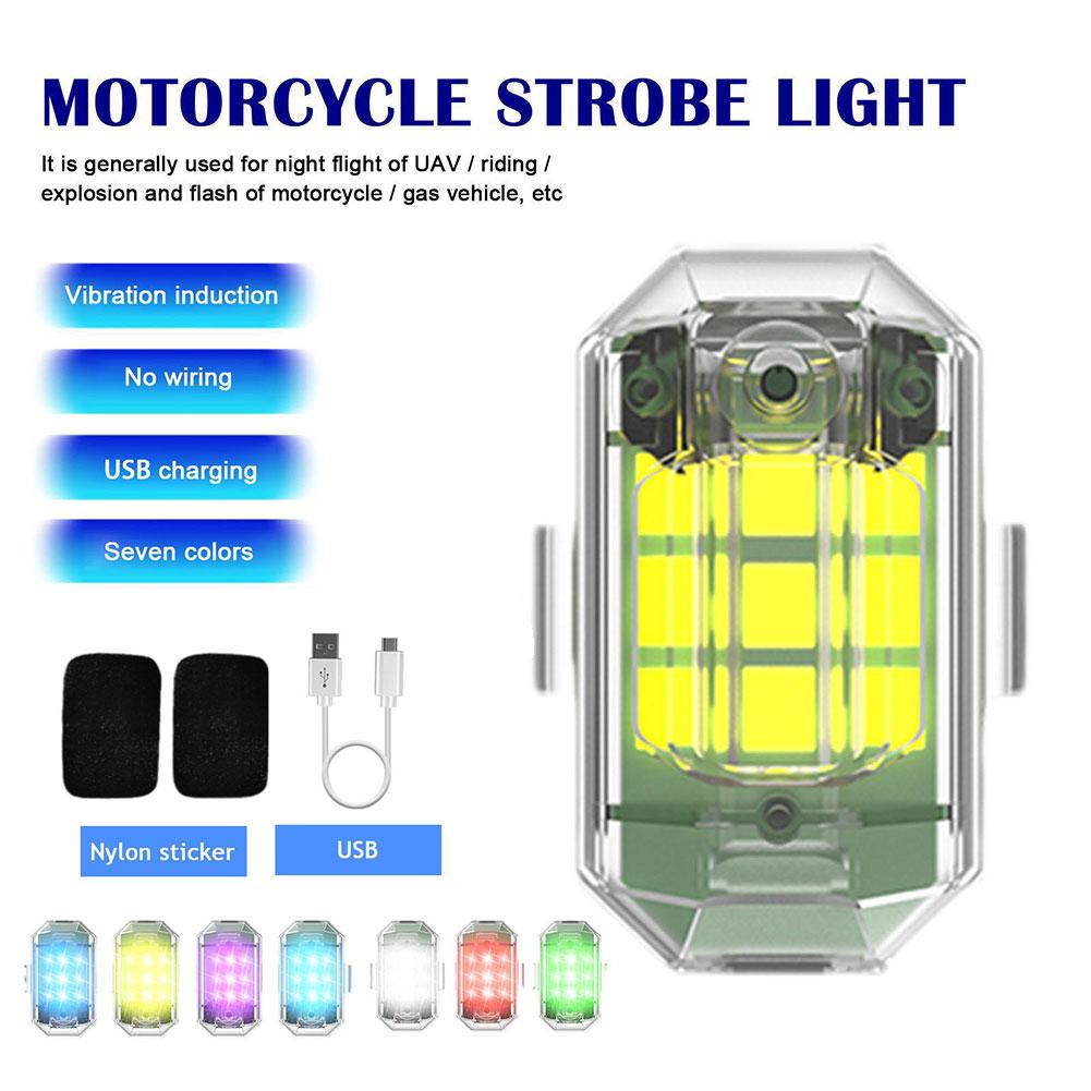 Kabelloses LED Drohnen Stroboskoplicht für Motorrad Auto Fahrrad Fernbedienung Antikollisionswarnlicht Signallicht USB-Aufladung