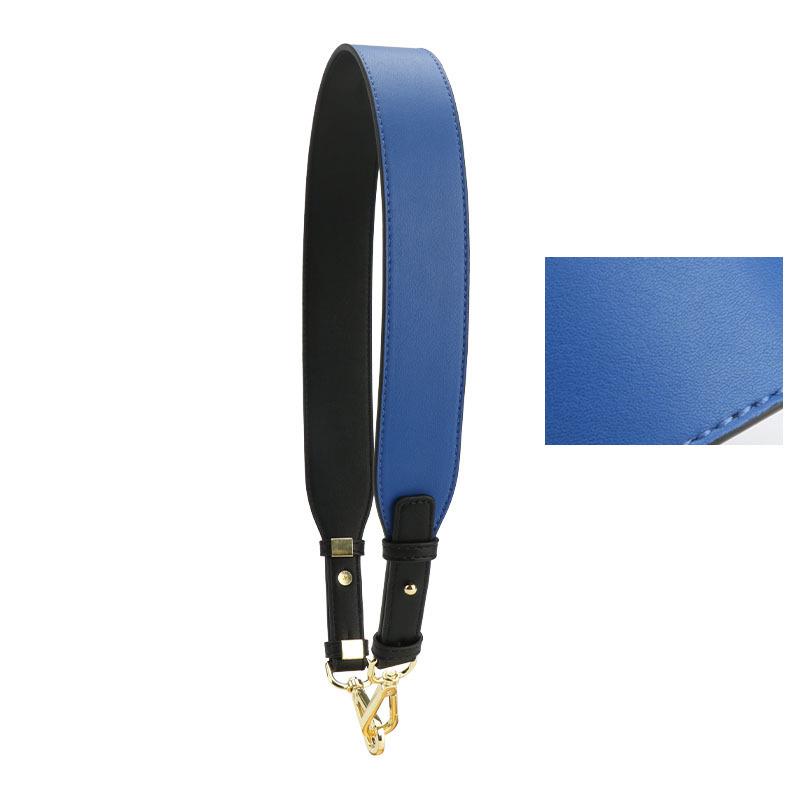 Versatile Black Cowhide Bag Strap: Wide, Solid Color Shoulder Strap Accessory