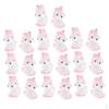 20Pcs Mini Resin Cute Statues Miniature Fairy Garden Ornaments Pink