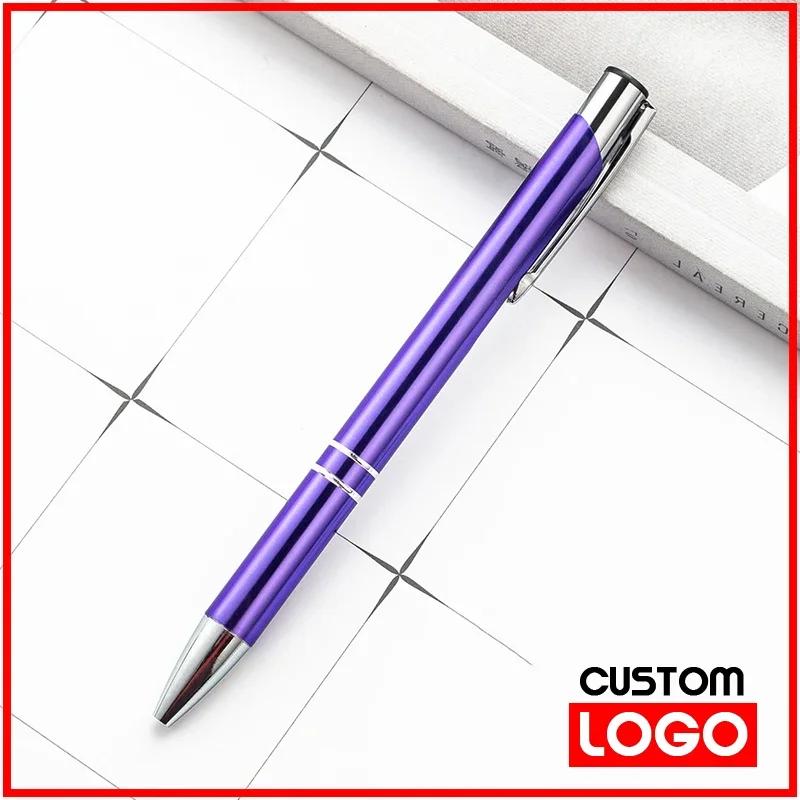 20-200 Pens Wholesale Hot Sell Custom Ballopint Pen Metal Ball Pen Support Print Logo Advertising Personalized Pen Advertising