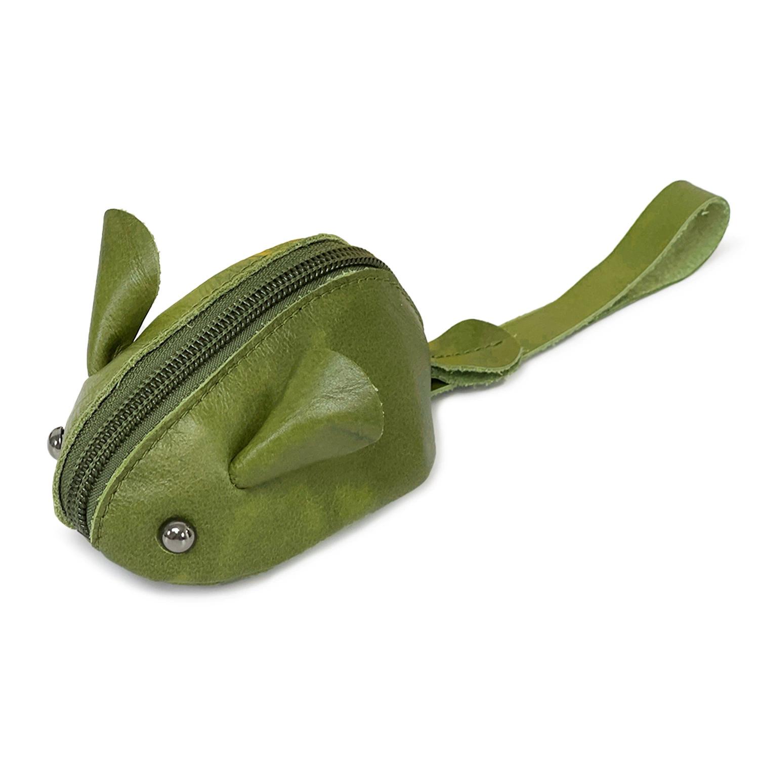 

Кошелек для монет из натуральной кожи, креативная милая сумка для хранения в виде мышки, трендовый карман на молнии, мужские женские портативные кошельки, детские сумки для ключей