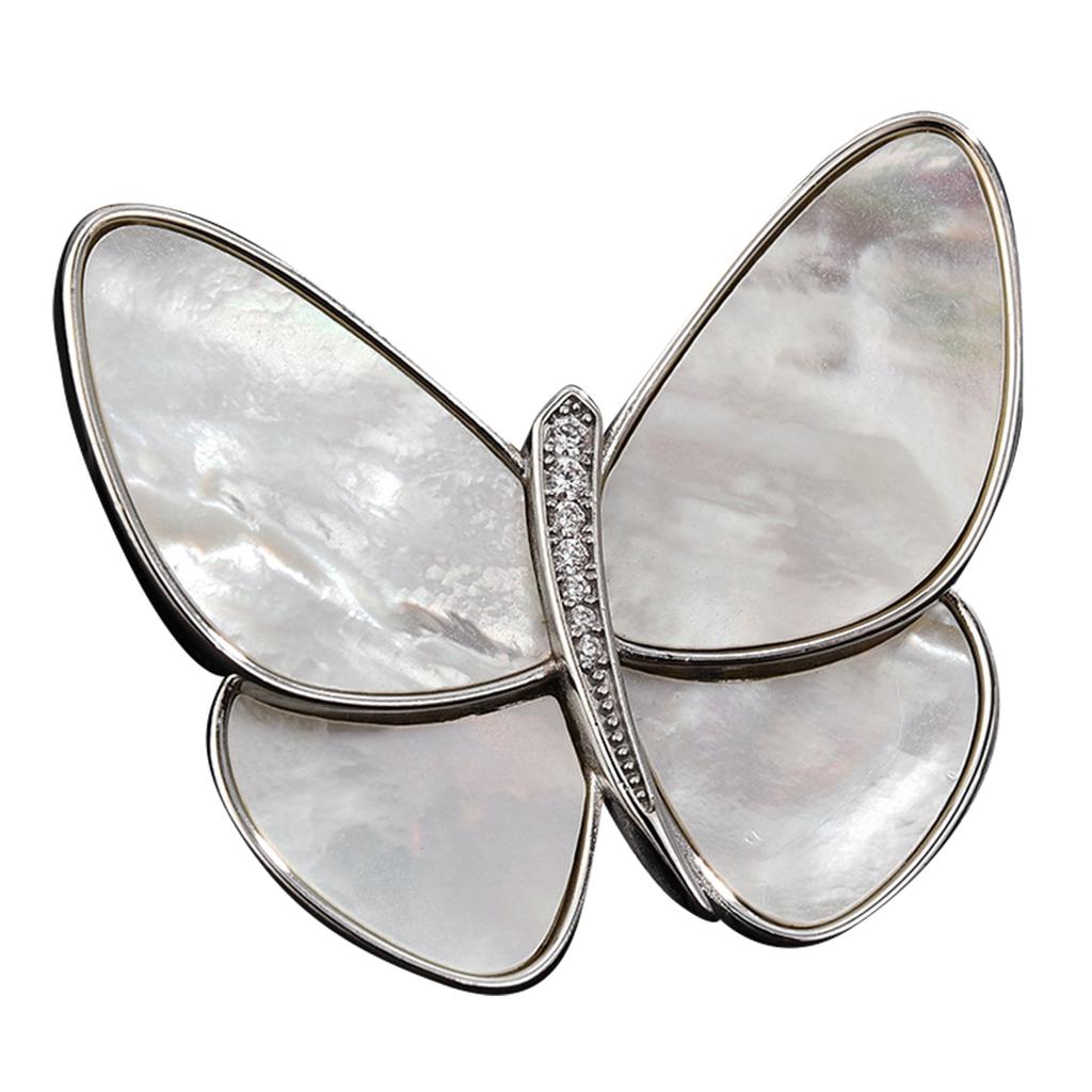 Dekorative Brosche aus Metall Insektenform Modische Brosche Anstecknadel Kleidung Taschenornament für Damen Silber