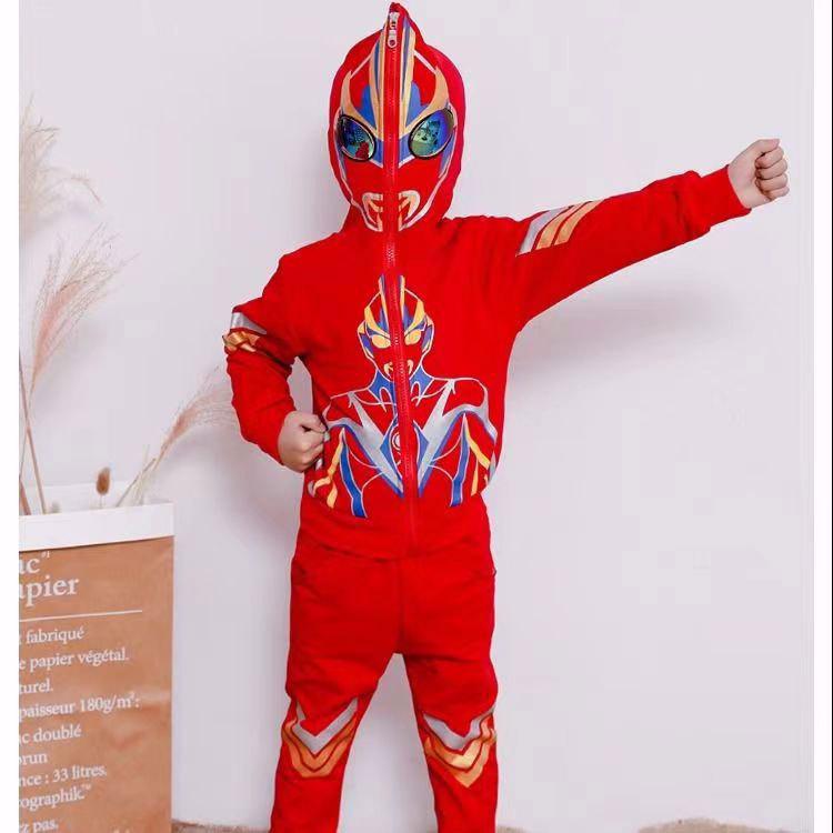Spider-Man & Ultraman Boys' Spring/Autumn Two-Piece Sports Set