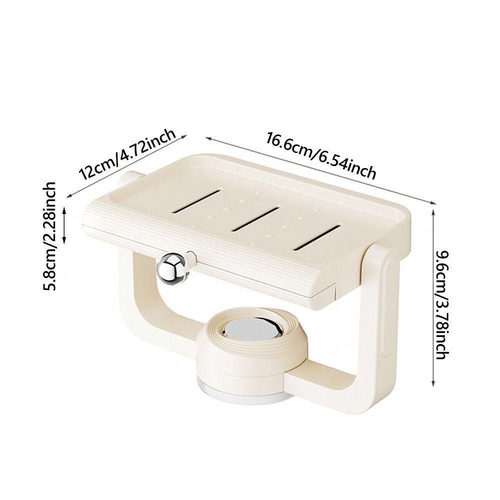 Rotatable Suction Cup Soap Dish Wall-Mounted Multifunctional Drain Soap Holder Box Multi-color Save Space Sponge Soap Box