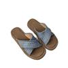 Thick-bottomed Woven Fringed Cross-strapped Slippers for Women's Summer Wear 2025 New Vacation Bohemian Cool Slippers for Women