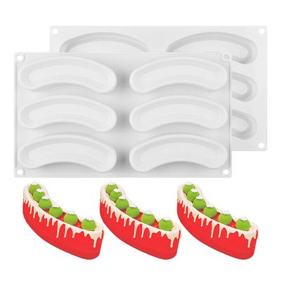 Stampo in Silicone Curvo ad Arco 6 Even Lungo per Mousse Stampo per Cioccolato Fai da Te