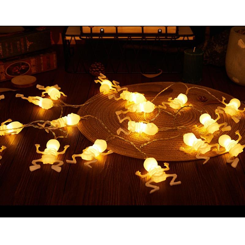 

Хэллоуинская гирлянда, гирлянда с черепами, страшное украшение для фестиваля призраков, праздничная гирлянда, украшение для дома на Хэллоуин на батарейках 1.5M 10Led