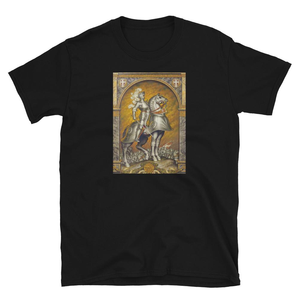 

THE PRIDE OF THE VICTOR WHITE KNIGHT ENGLAND GOTHIC PRINTED TSHIRT Unisex T-Shirt L