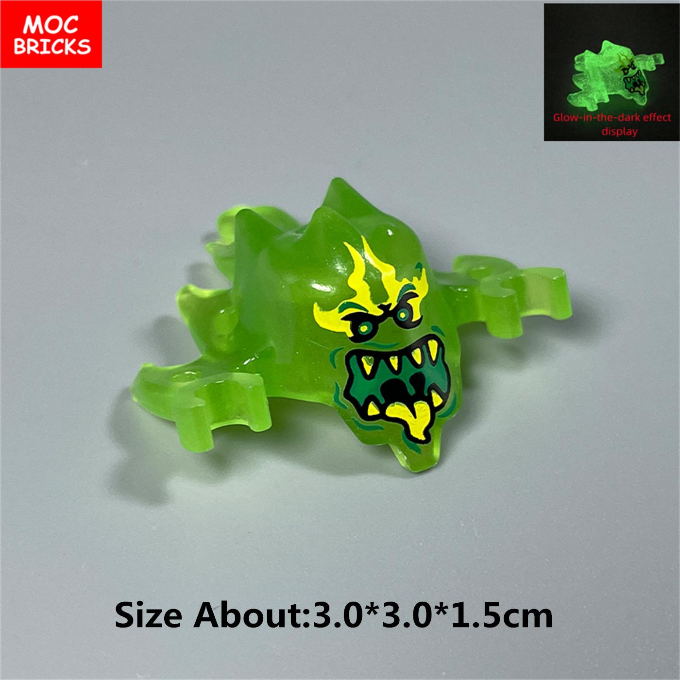 

MOC Bricks Skull Helmet Halloween Luminous Ghost Monster Headgear mask 19861pb02 Assembled Learning-Focused Constructing Blocks Toys 5pcs