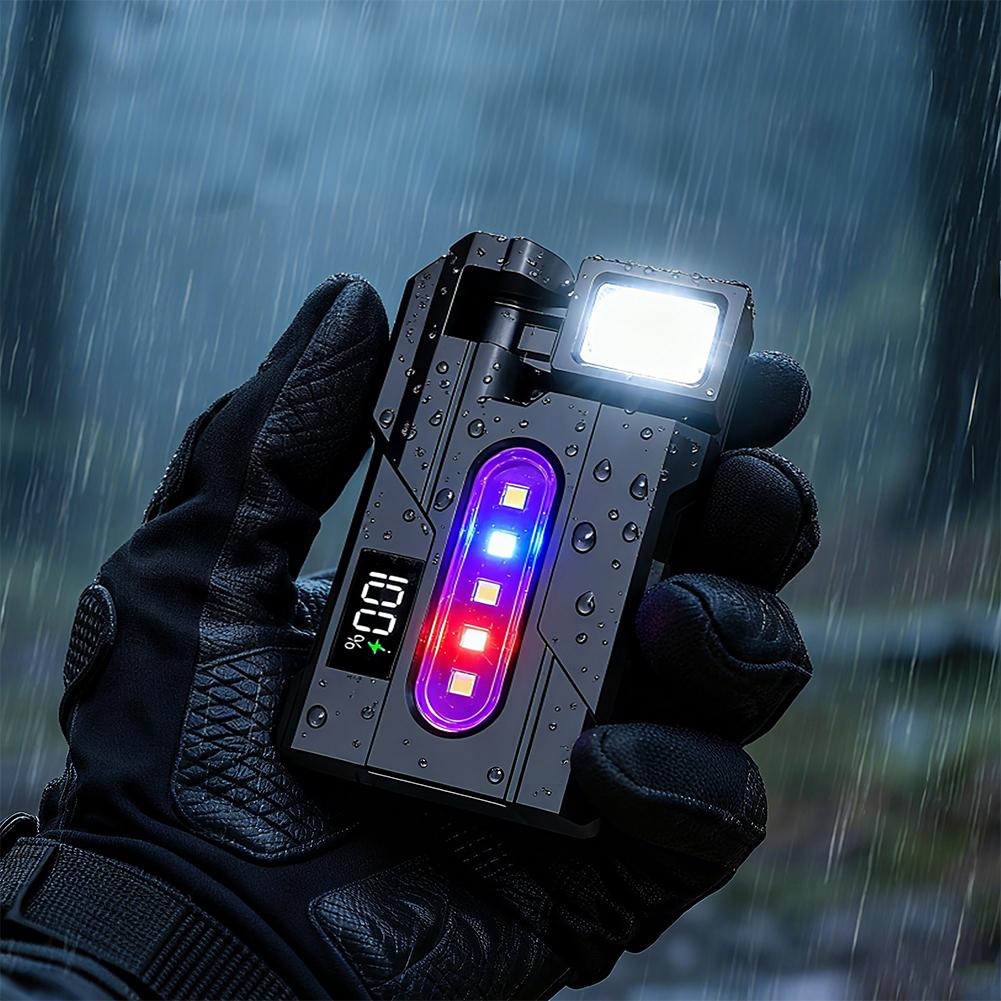 MultiFunction Portable Work Light EDC Flashlight With Charging Cable Portable Pocket Mini Light Double Light For Outdoor Camping